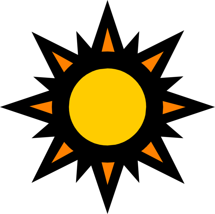 Vector Illustration of Weather Forecast is Sunshine