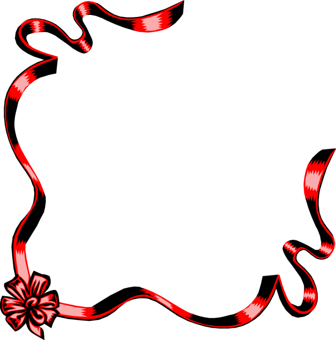 Vector Illustration of Red Christmas Ribbon