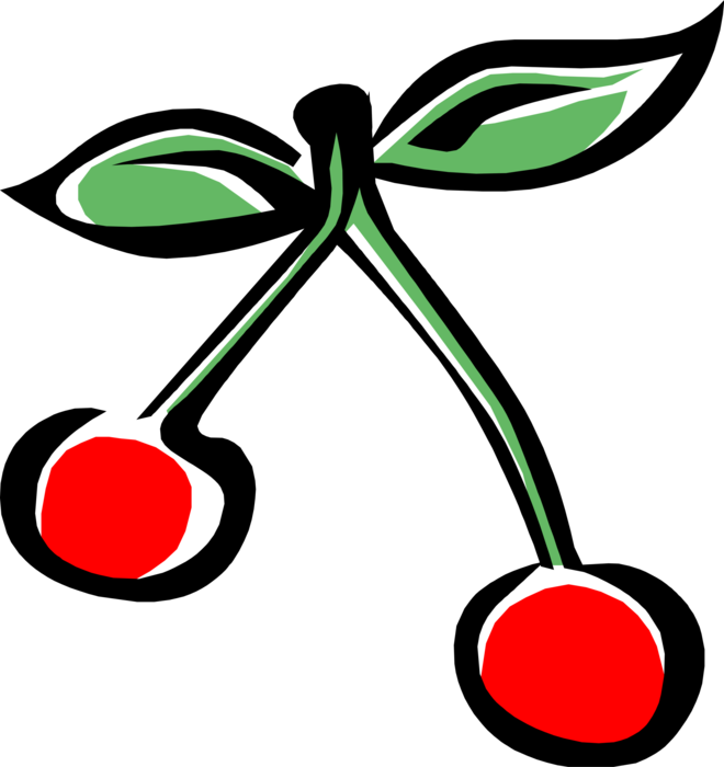 Vector Illustration of Fruit Sweet Cherries