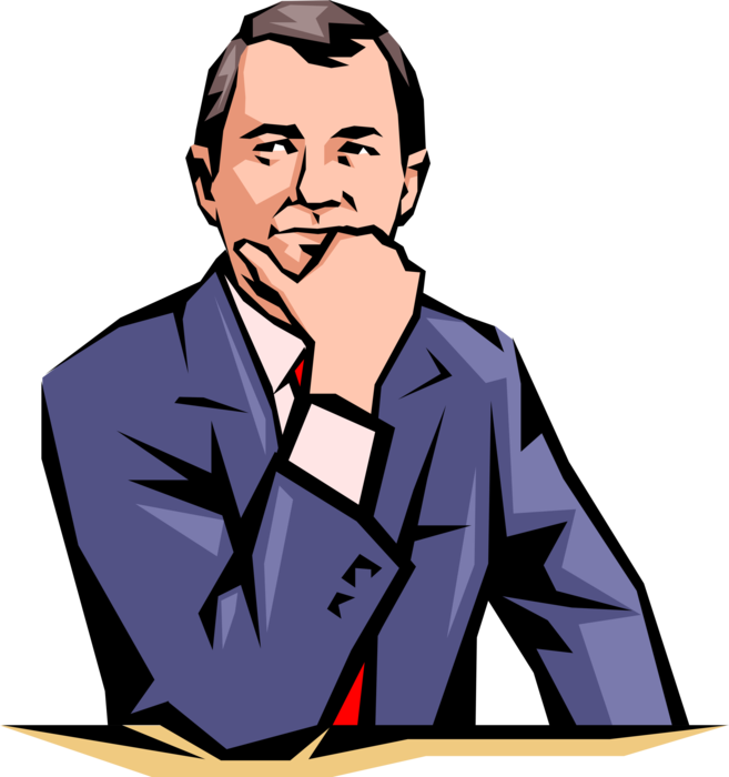 Vector Illustration of Businessman Says "Something Stinks Here"