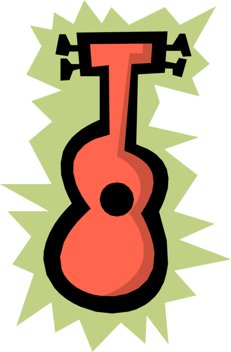 Vector Illustration of Ukulele Stringed Musical Instrument