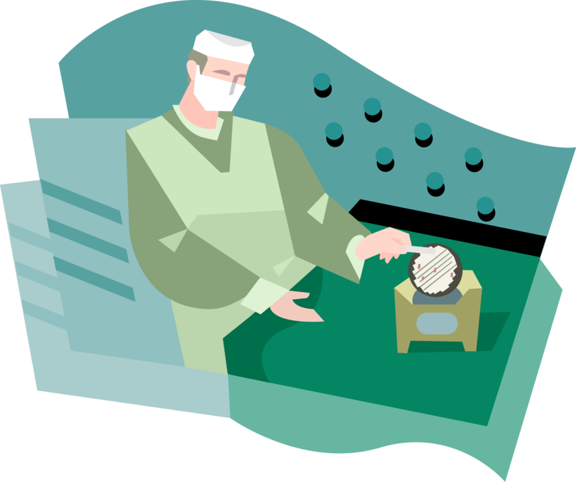 Vector Illustration of Multiplying Microbial Organisms Reproduce in Culture Under Laboratory Conditions