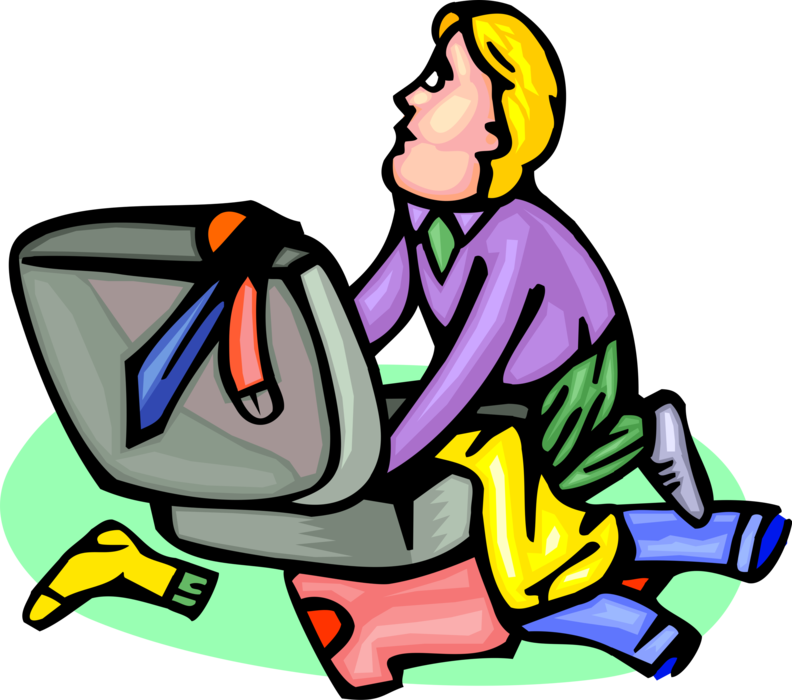 Vector Illustration of Packing Suitcase for Vacation Travel