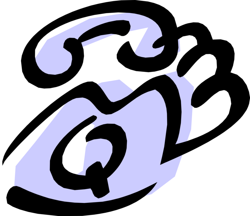 Vector Illustration of Landline Telecommunications Device Telephone or Phone Enables Direct Conversation