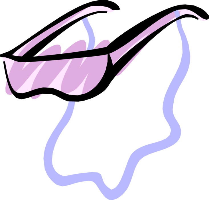 Vector Illustration of Sunglasses or Sun Glasses are Protective Eyewear