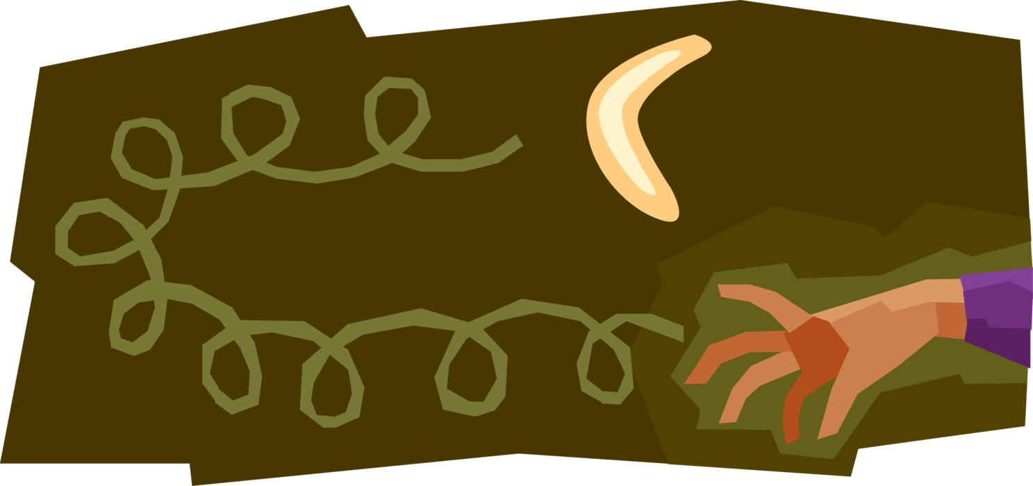 Vector Illustration of Hand Throws Boomerang That Returns