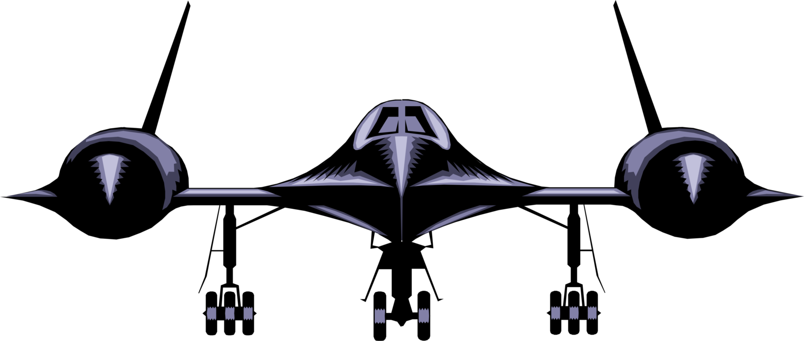 Vector Illustration of Military Airforce Jet Stealth Bomber