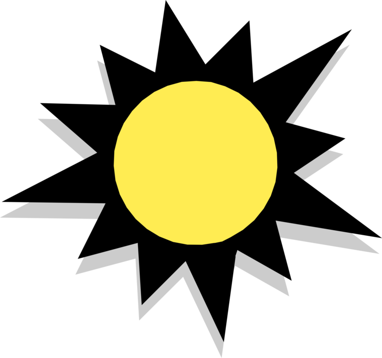 Vector Illustration of Weather Forecast Sun All Day