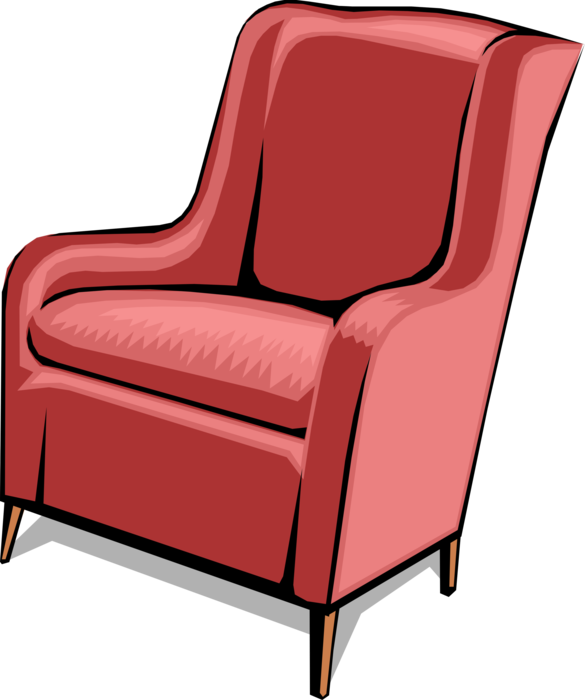 Vector Illustration of Home Furnishings Chair Furniture