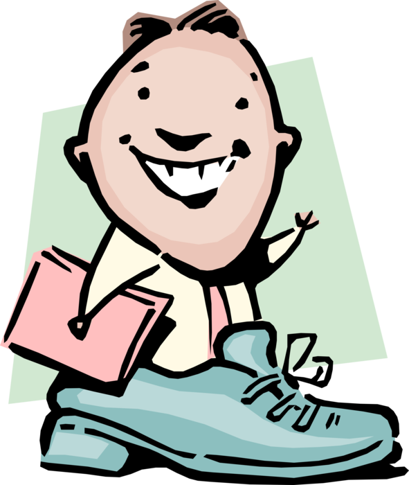 Vector Illustration of If the Shoe Fits Idiom Businessman with Files