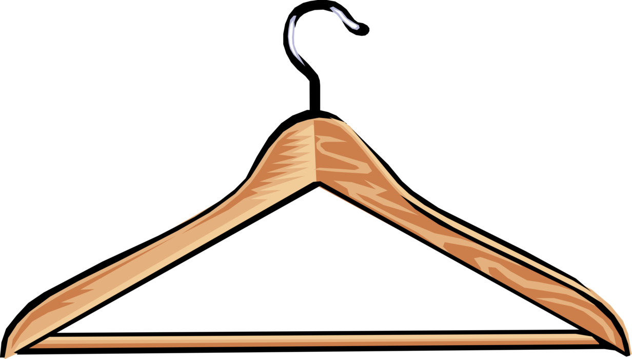 Vector Illustration of Clothes Hanger or Coat Hanger