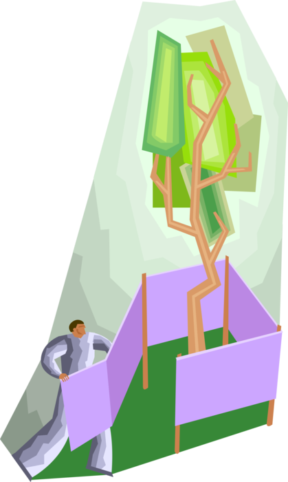 Vector Illustration of Protecting the Natural Environment