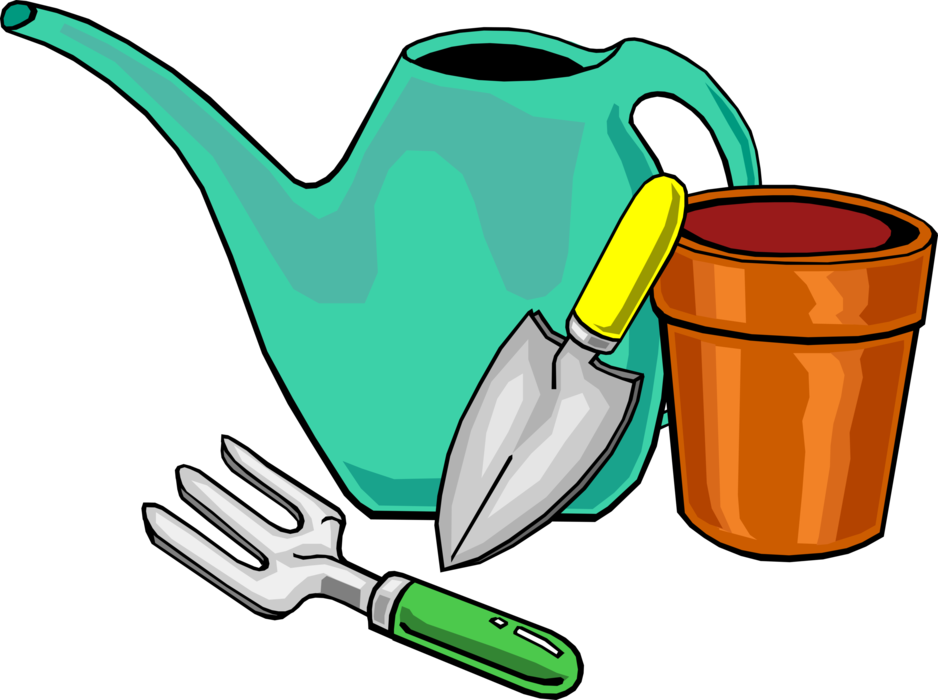 Vector Illustration of Watering Can or Watering Pot Portable Container to Water Garden Plants