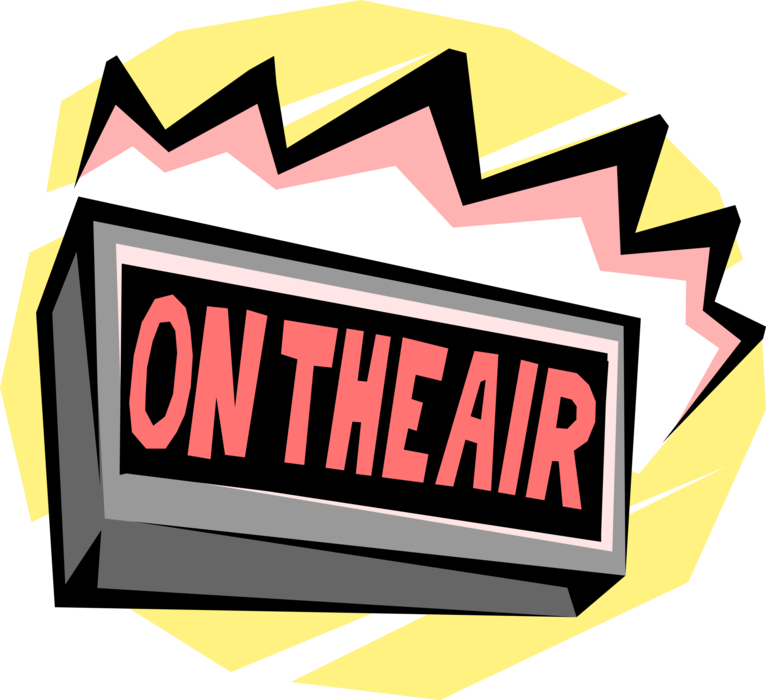 Vector Illustration of On-Air Monitor Sign