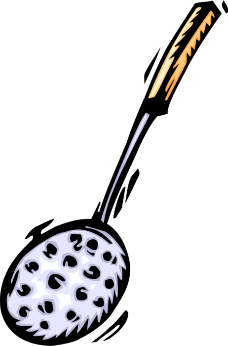 Vector Illustration of Kitchen Utensil Spatula Lifts and Flips Food Such as Pancakes and Fillets