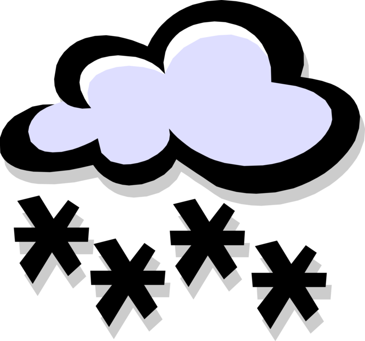 Vector Illustration of Weather Forecast Snow Flurries