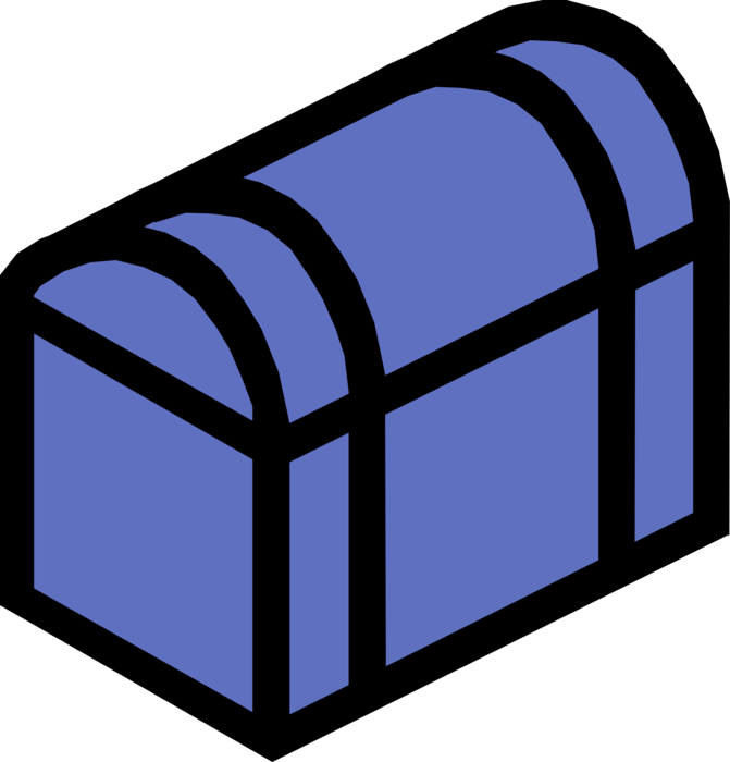 Vector Illustration of Storage or Travel Trunk