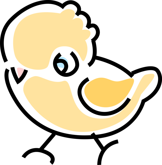 Vector Illustration of Baby Chick Hen Chicken Bird