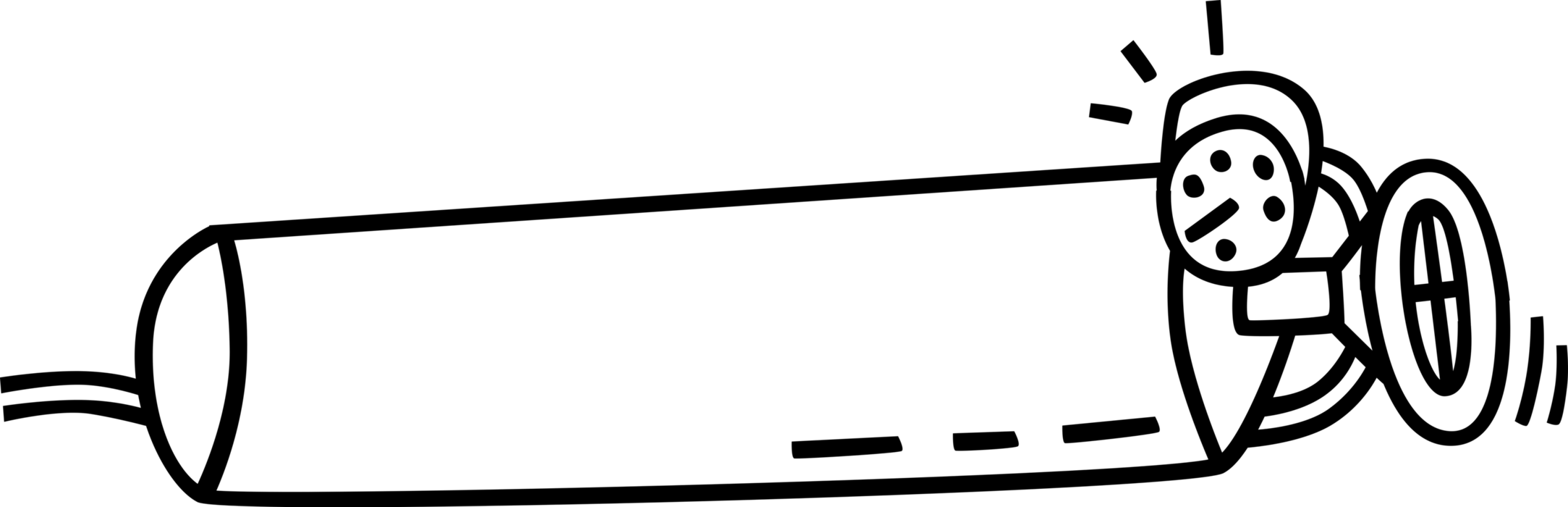 Vector Illustration of Pressurized Oxygen Tank