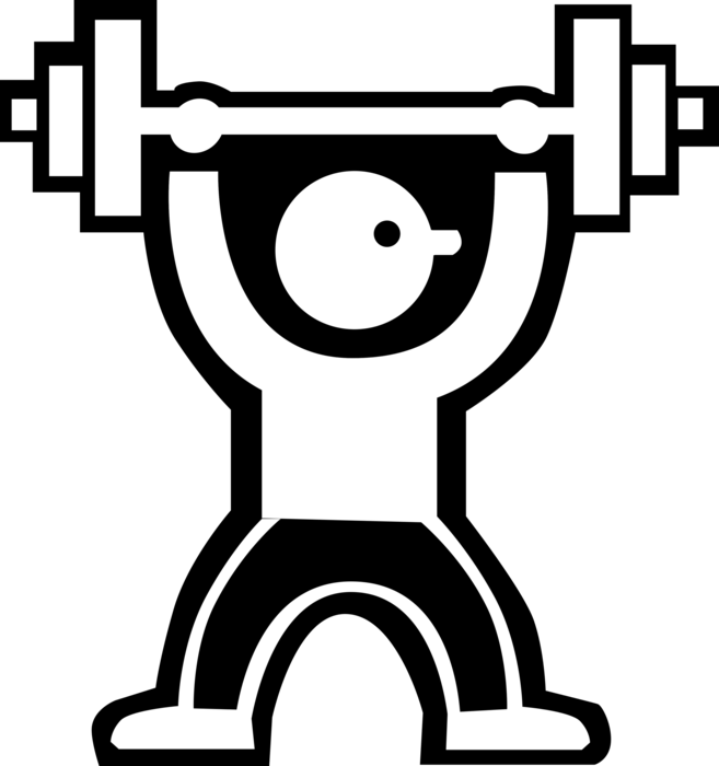 Vector Illustration of Weightlifter Lifts Barbell Weight Exercise Equipment used in Weight Training, Bodybuilding, Weightlifting Vector Illustration of Weightlifter Lifts Barbell Weight Exercise Equipment used in Weight Training, Bodybuilding, Weightlifting