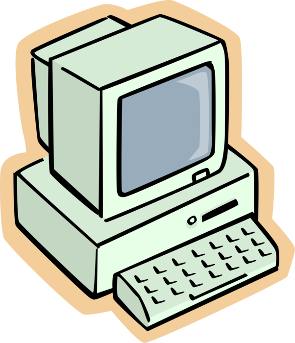 Vector Illustration of General Purpose Programmable Electronic Personal Computer Device