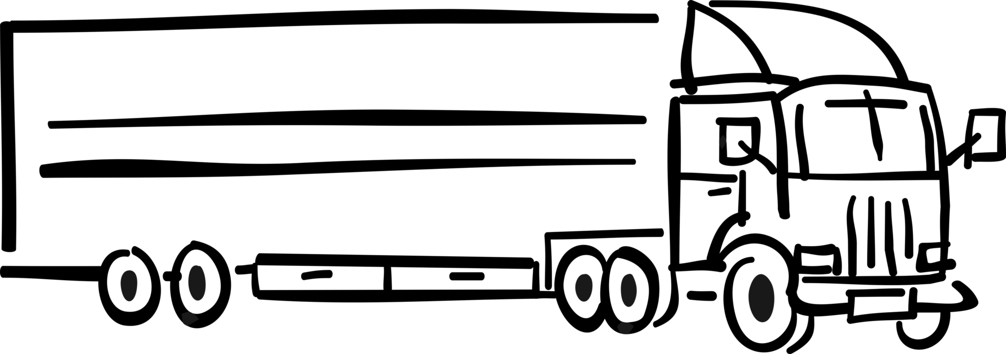 Vector Illustration of Commercial Shipping and Delivery Transport Truck Vehicle