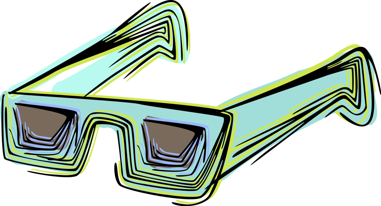 Vector Illustration of Sunglasses or Sun Glasses Protective Eyewear