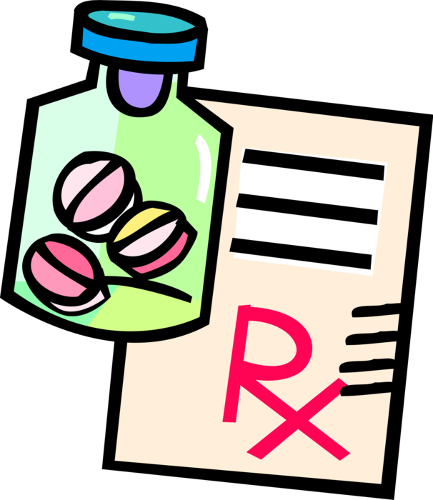 Vector Illustration of Prescription Medication Medicine Pills