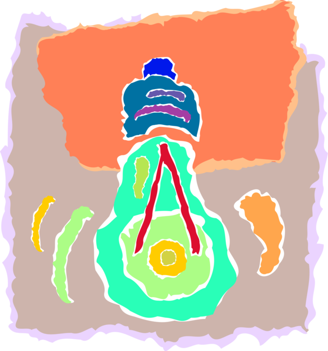 Vector Illustration of Light Bulb Electrical Lamp