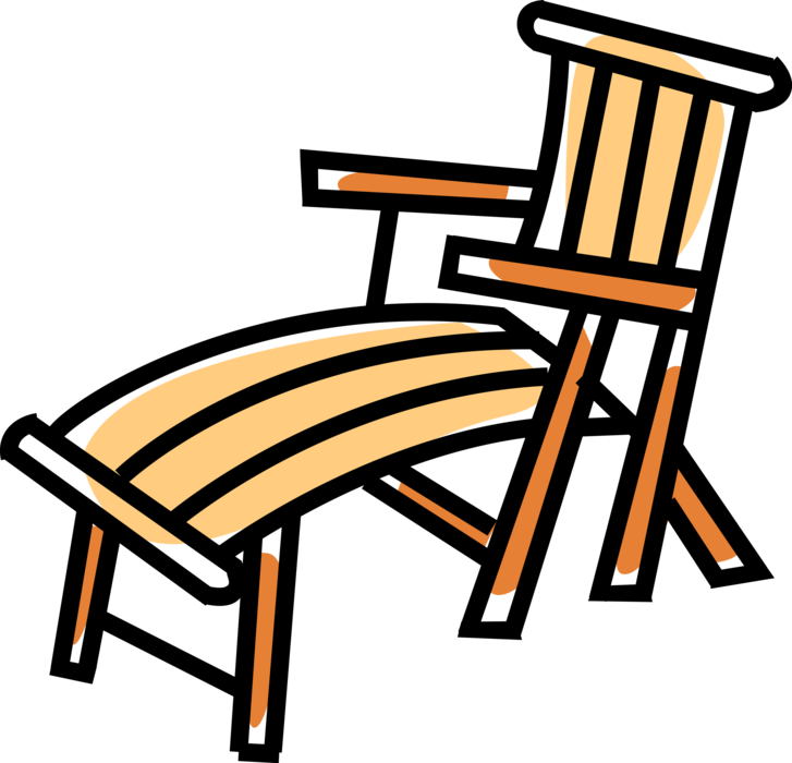 Vector Illustration of Patio or Deck Lounge Chair