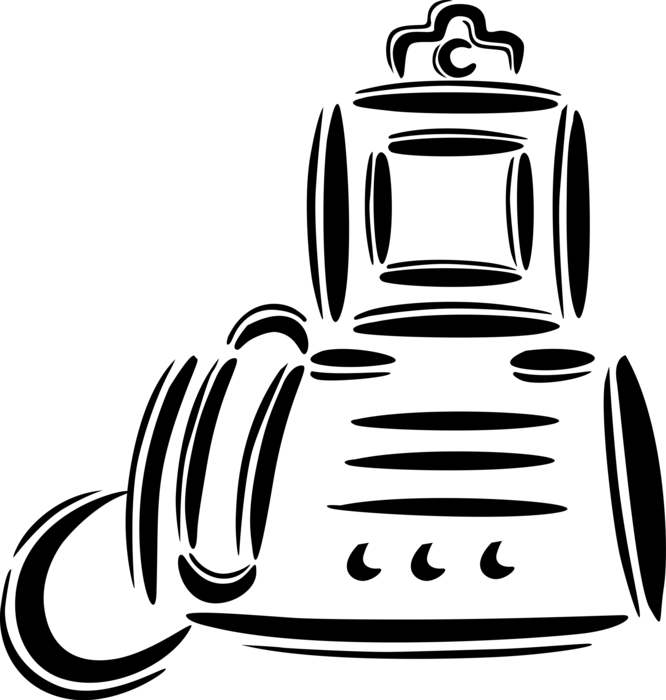 Vector Illustration of Fax Facsimile Telephonic Transmission Device