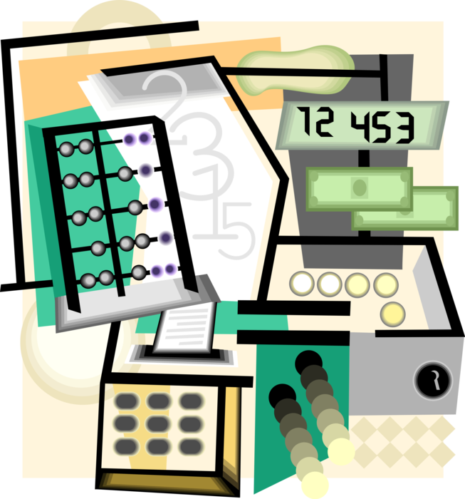 Vector Illustration of Business Finance Accounting and Recording of Financial Transactions