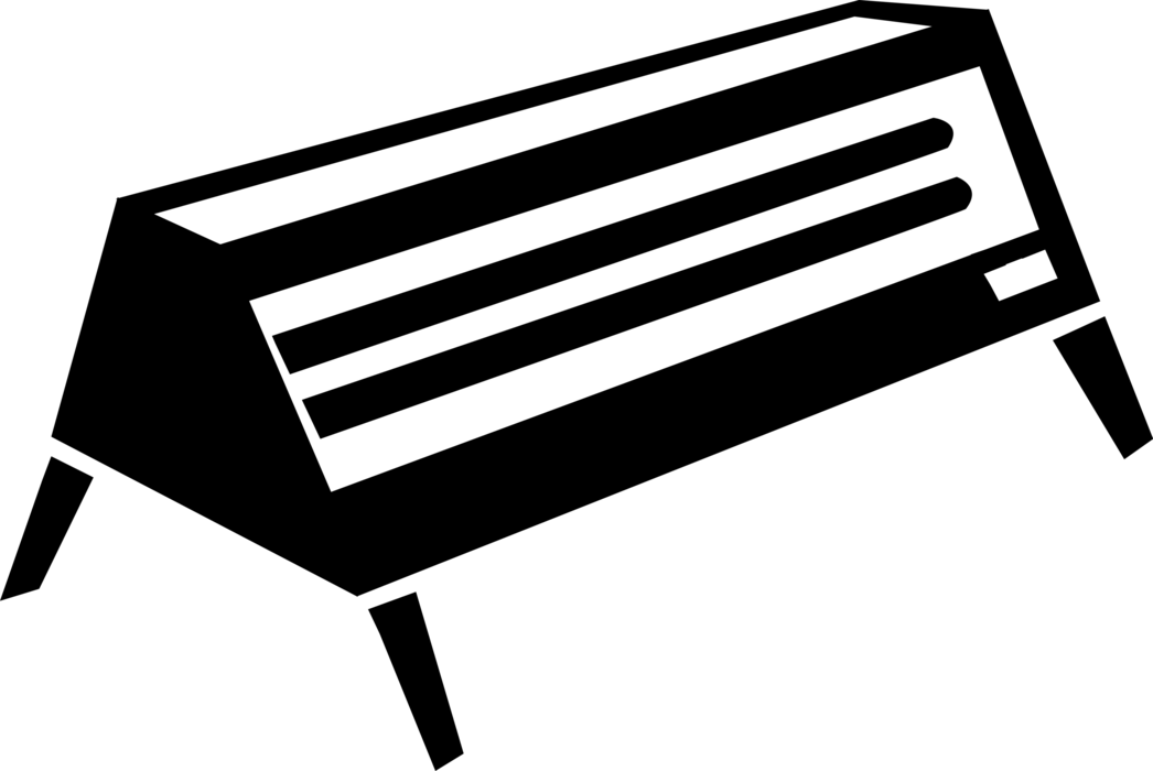 Vector Illustration of Electric Heater Generates Heat