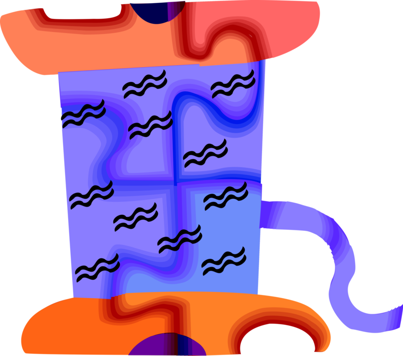 Vector Illustration of Sewing Spool of Thread