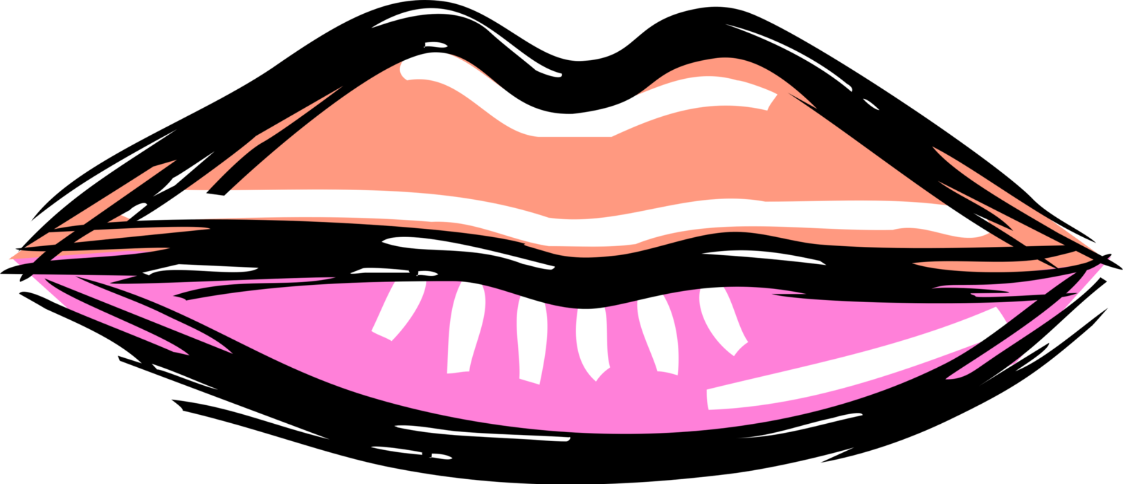 Vector Illustration of Human Mouth Lips