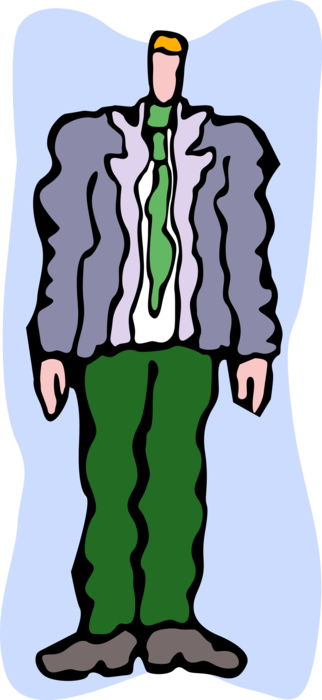 Vector Illustration of Tall Businessman