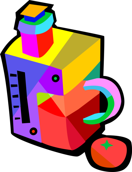 Vector Illustration of Kitchen Juice Maker Machine