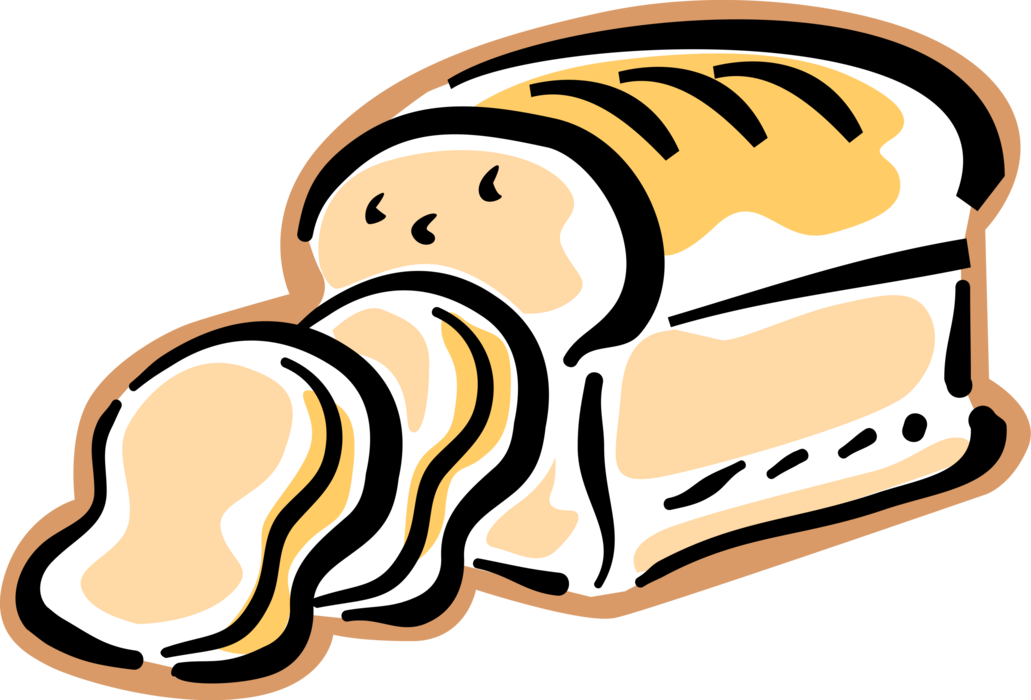 Vector Illustration of Freshly Baked Loaf of Sliced Bread