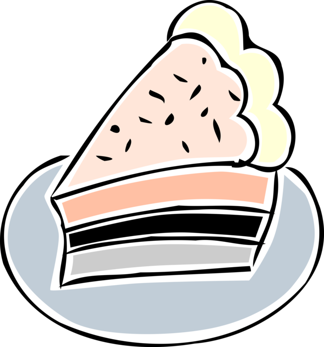 Vector Illustration of Slice of Baked Dessert Pie
