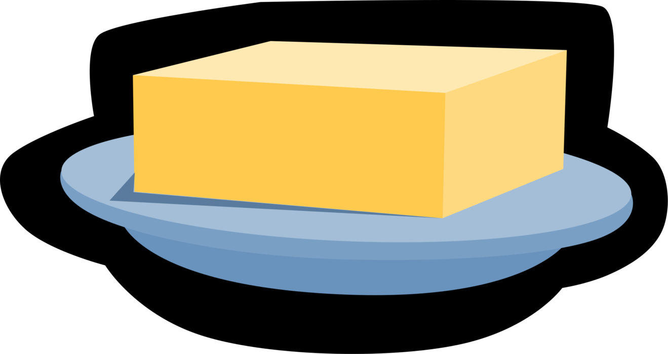 Vector Illustration of Dairy Butter Soft Spread for Bread and Cooking