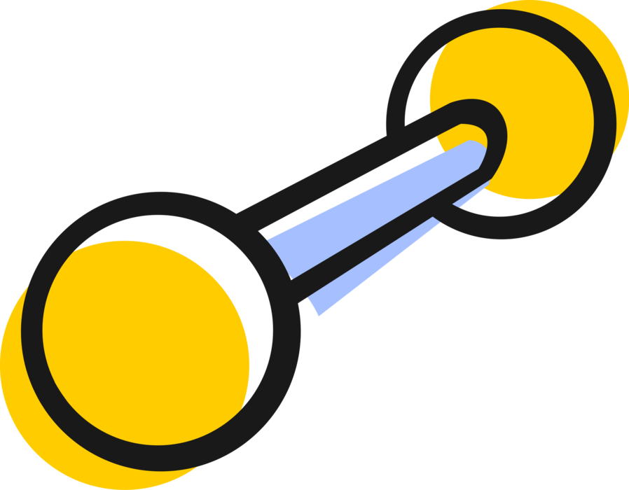 Vector Illustration of Dumbbell Weights used by Weightlifters for Fitness Workout Exercise and Weight Training