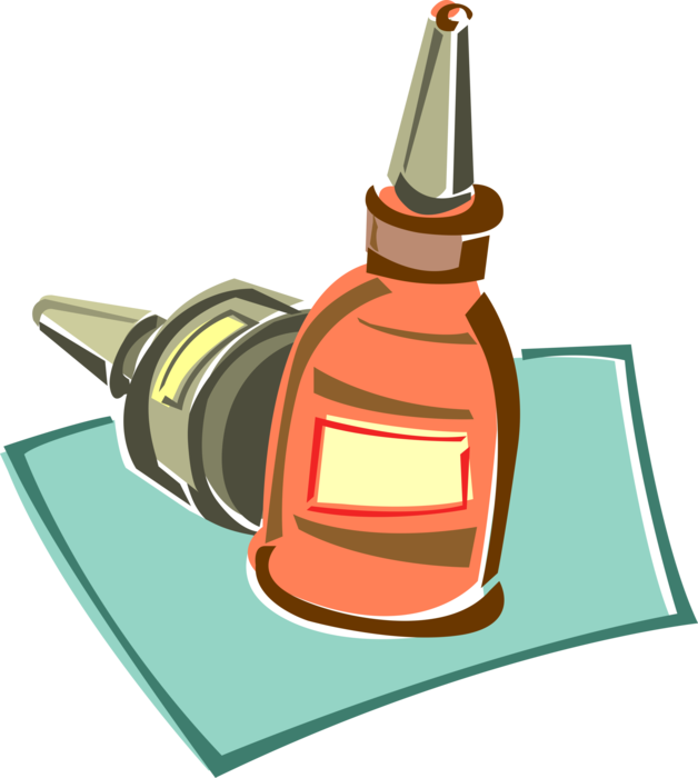 Vector Illustration of Bottles of Adhesive Glue