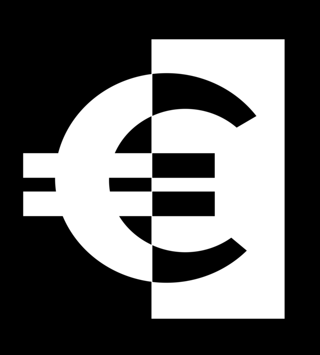Vector Illustration of Euro Symbol Official Currency Sign of Eurozone in European Union