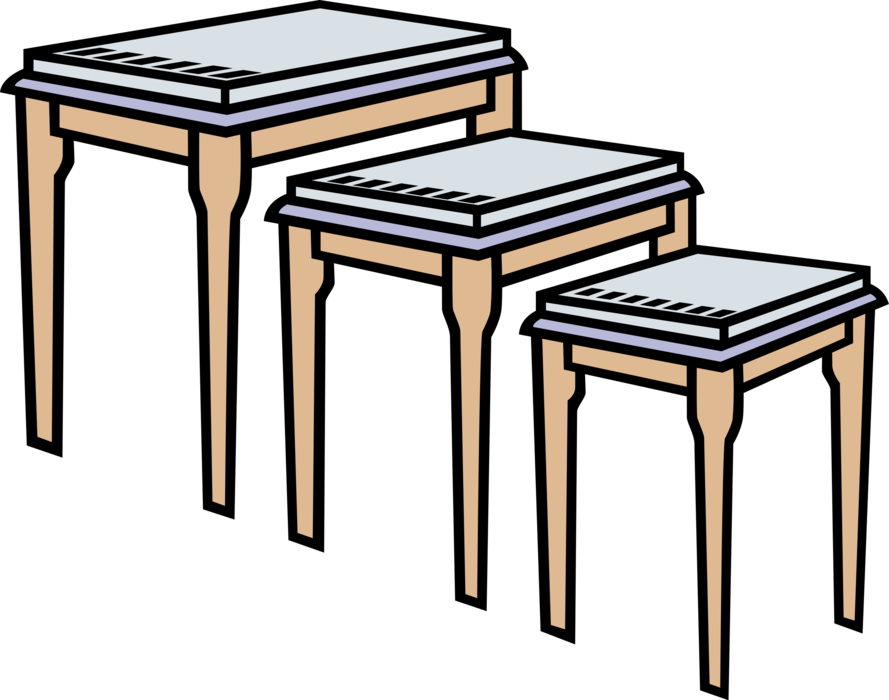 Vector Illustration of Furniture Occasional Tables