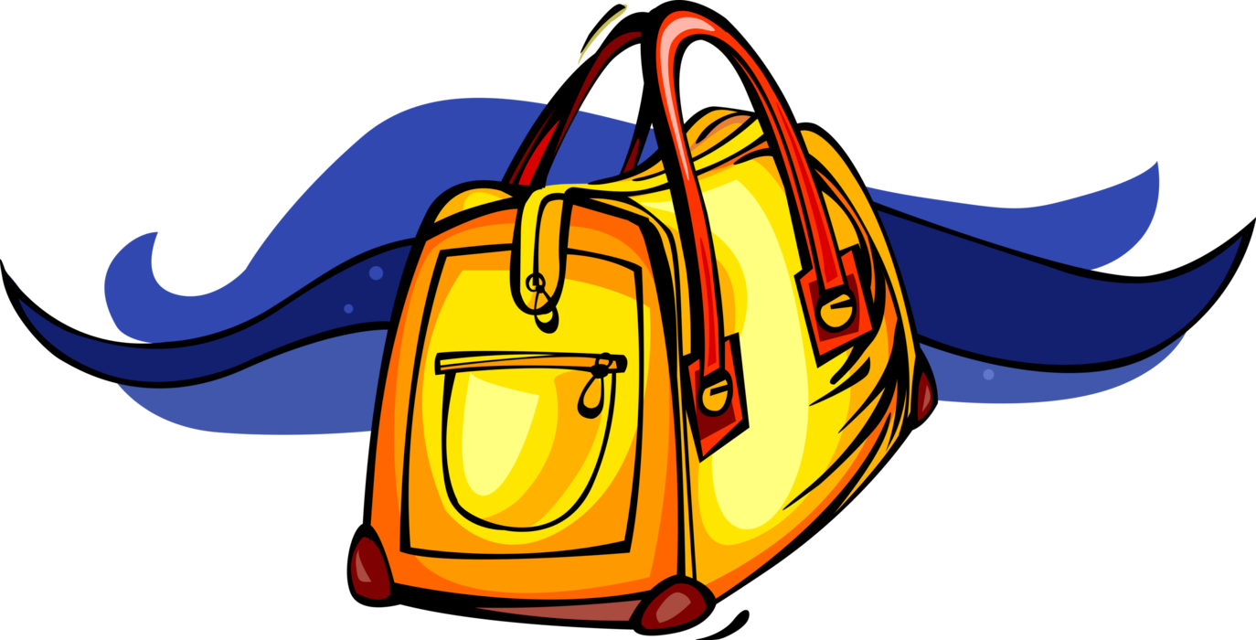 Vector Illustration of Travel Carry-On Luggage or Suitcase