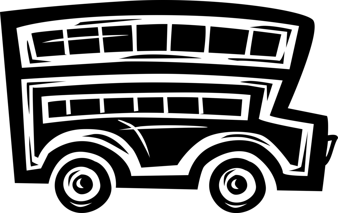 Vector Illustration of Double-Decker Public Transport Passenger Bus used in United Kingdom