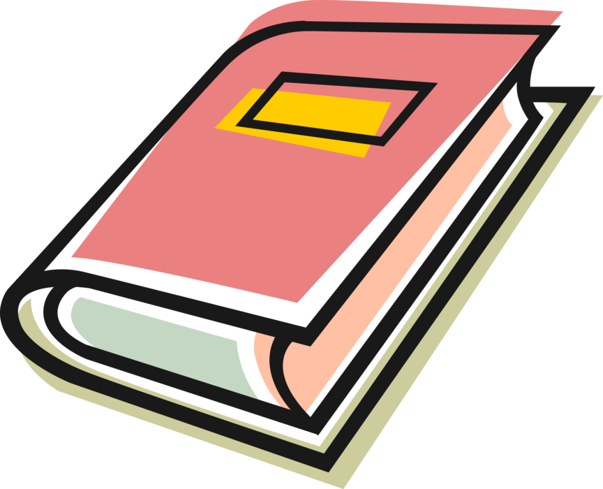 Vector Illustration of Books as Printed Works of Literature Fiction or Nonfiction Borrowed from Lending Library