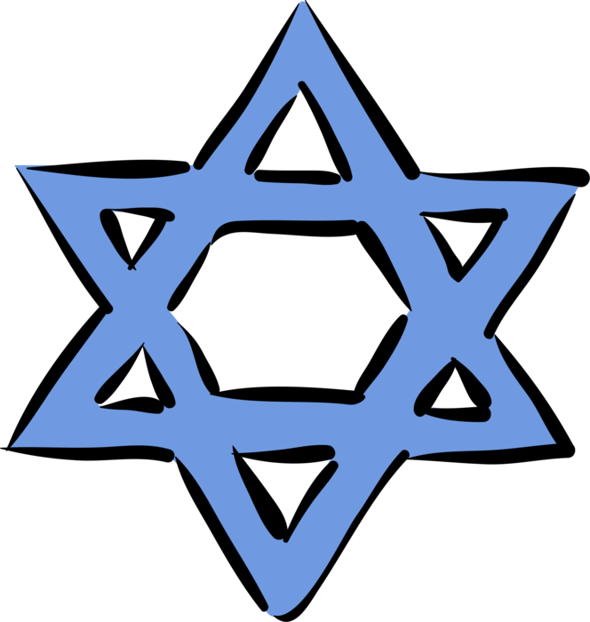 Vector Illustration of Star of David Shield of David Symbol of Jewish Identity and Judaism