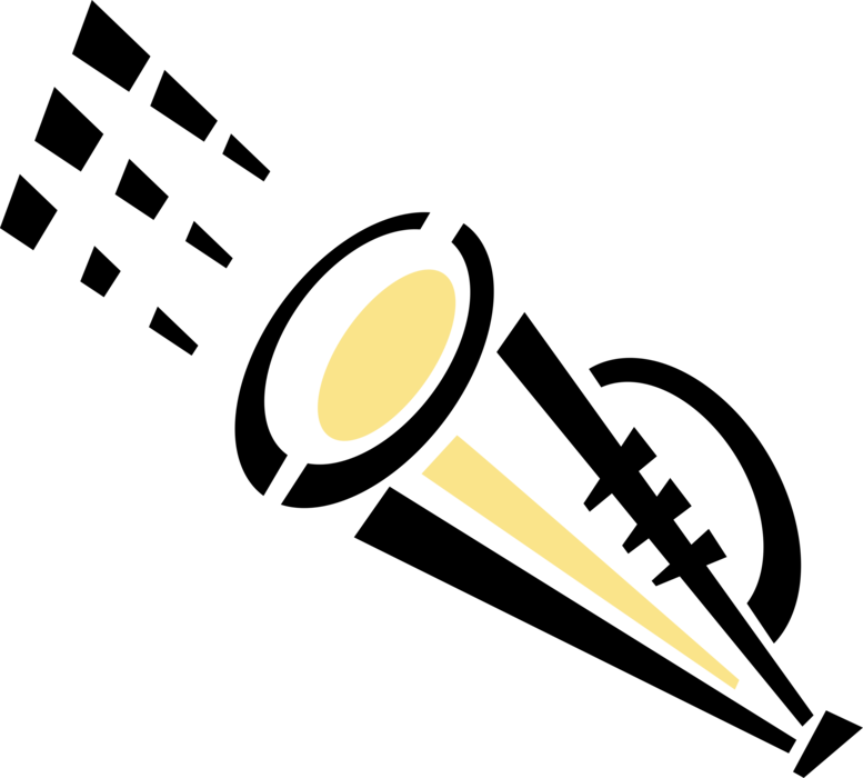 Vector Illustration of Trumpet Horn Brass Musical Instrument used in Classical and Jazz Ensembles