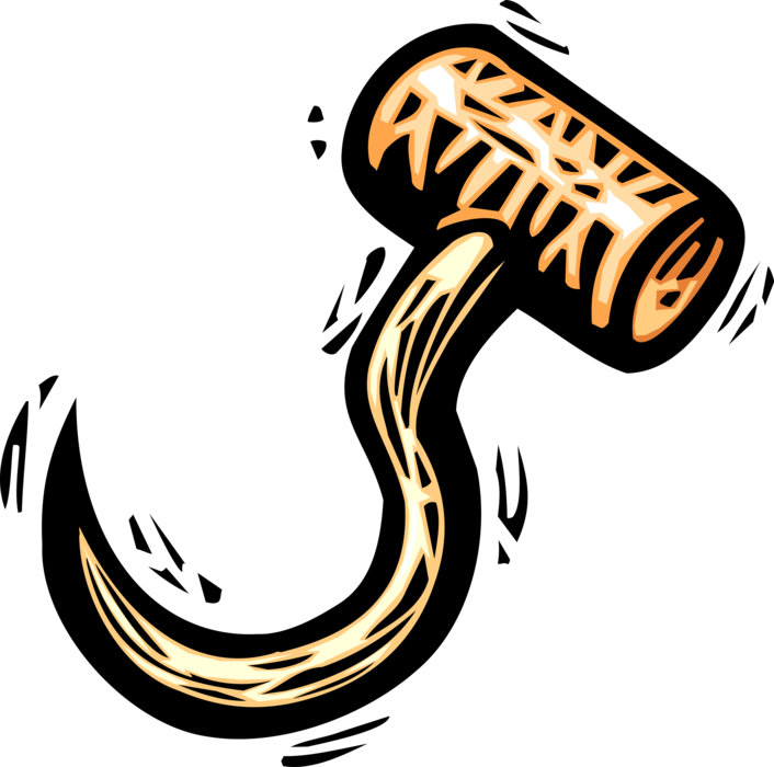 Vector Illustration of Whaling Blubber Hand-Hook